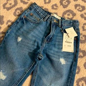 Brand new Zara little girl mom jeans size 7